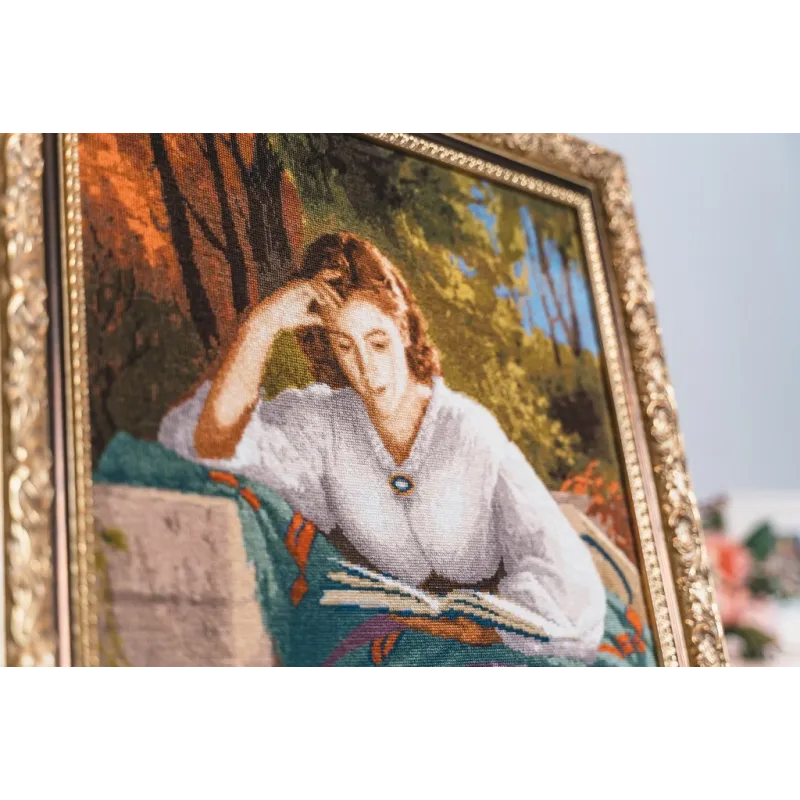 Cross stitch kit "Reading. Portrait of the artist's wife" 41 × 36 cm S/MK064