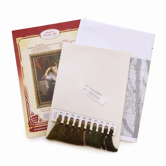 Cross stitch kit "Reading. Portrait of the artist's wife" 41 × 36 cm S/MK064