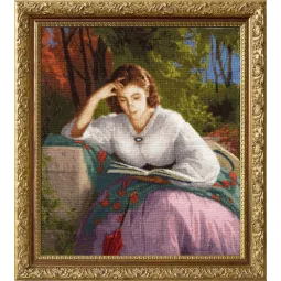 Cross stitch kit "Reading. Portrait of the artist's wife" 41 × 36 cm S/MK064