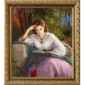 Kreuzstich-Set "Lesen. Porträt der Künstlerehefrau" 41 × 36 cm S/MK064