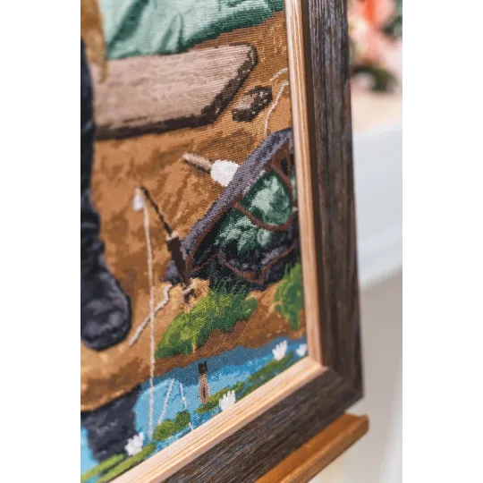 Kreuzstich-Set "Angler" 64 × 50 cm S/MK066