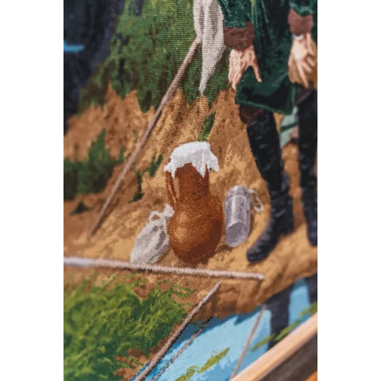 Kreuzstich-Set "Angler" 64 × 50 cm S/MK066