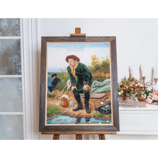 Cross stitch kit "Angler" 64 × 50 cm S/MK066
