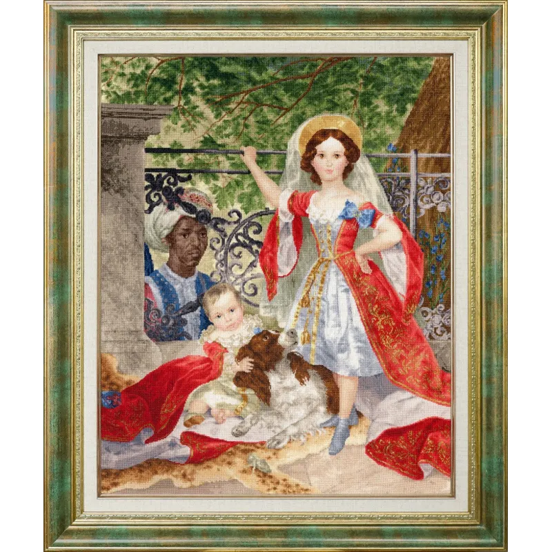 Cross stitch kit "Portrait of the Volkonsky Children with the Arap" 61× 49 cm S/MK067