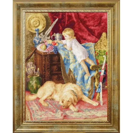 Cross stitch kit "In the artist`s studio" 47.5 × 36 cm 1881 S/MK068