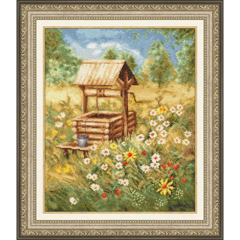 (Auslaufend) Kreuzstich-Set "Sommerhitze" 32,3x26,5 cm S/MD015