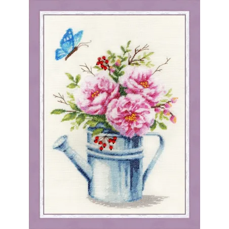 (Hors production) Kit de point de croix "Un Morceau d'Été" 30,5x22cm S/OL009