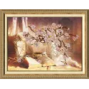 (Discontinued) Cross stitch kit "Blooming Sakura" 26 x 35 cm S/RT006