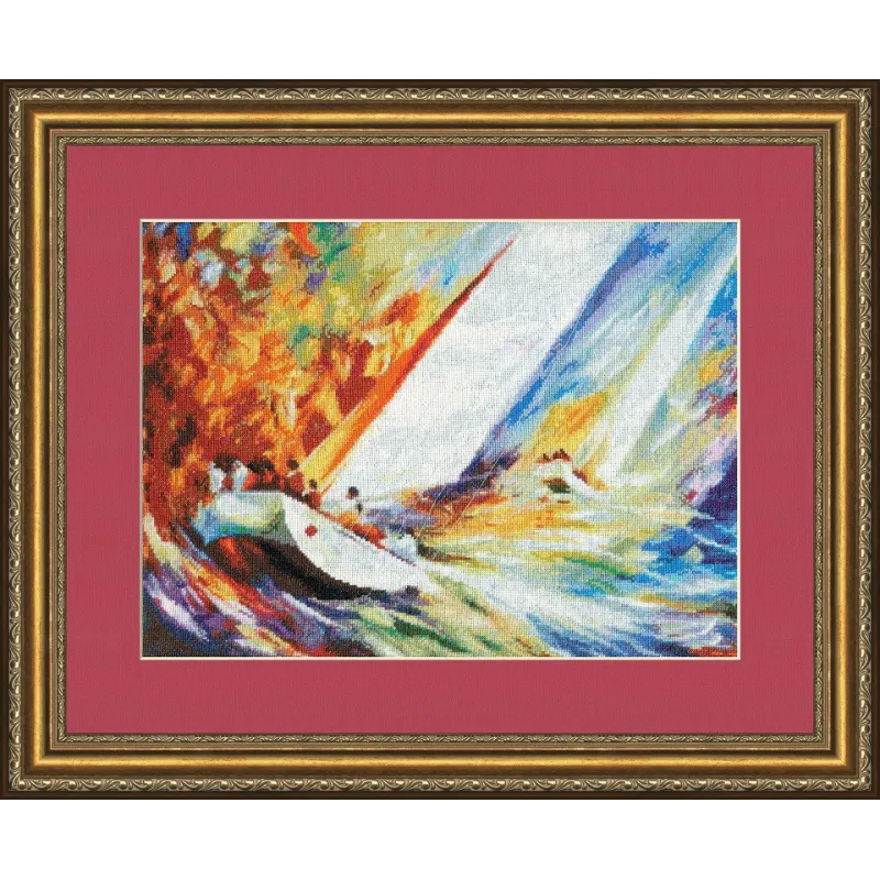 (Discontinued) Cross stitch kit "Regatta" 27x37.6 cm S/MM023