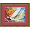 (Discontinued) Cross stitch kit "Regatta" 27x37.6 cm S/MM023