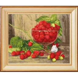 Siuvinėjimo kryželiu rinkinys "Avietės" 30,5 × 38,5 cm S/SM034