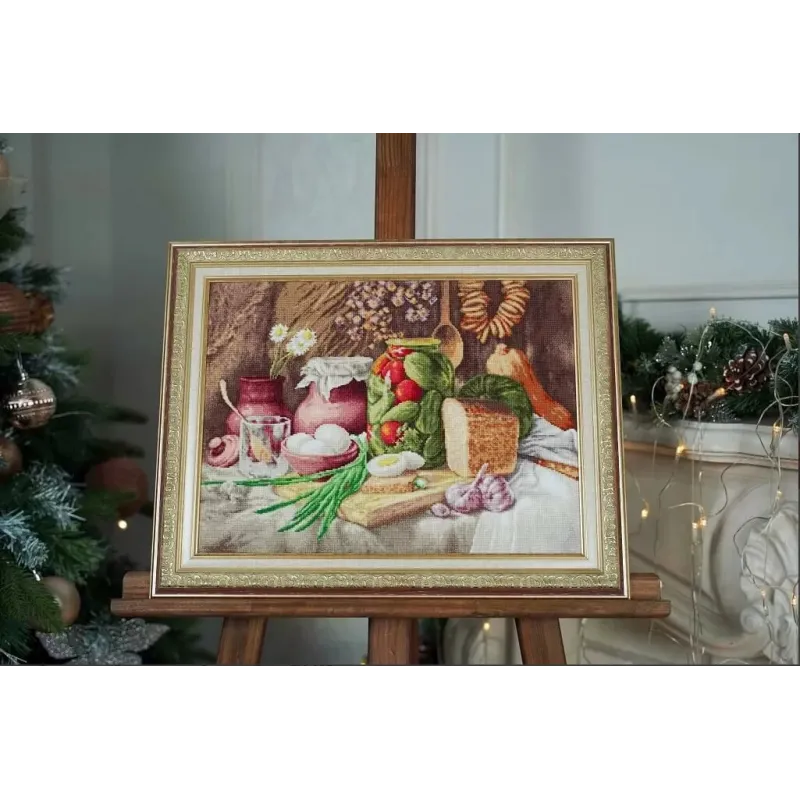 Kreuzstich-Set "Dorfstillleben" 29×39 cm S/SM035