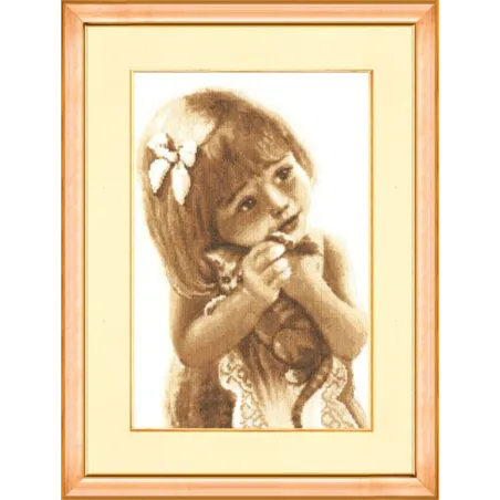 (Eingestellt) Kreuzstich-Set "Liebes Kätzchen" 27x40cm S/SV011