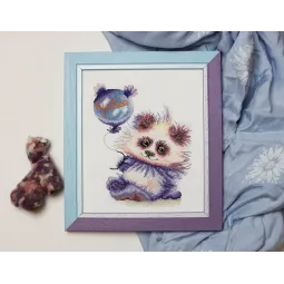 (Eingestellt) Kreuzstich-Set "Panda mit Ball" 16.8 × 13.6 cm S/VK059