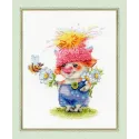 SALE Cross stitch kit "Funny goby" 17.5 × 14 cm S/VK062 (D)