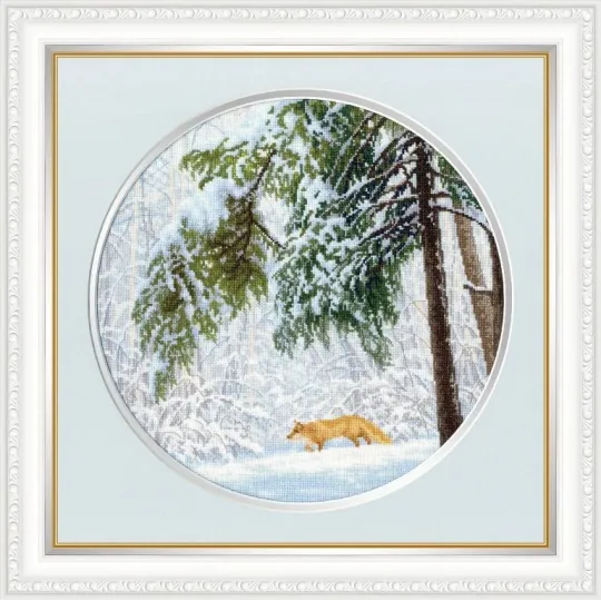 Cross stitch kit "Winter forest" 31.7 × 31.7 cm S/VM036