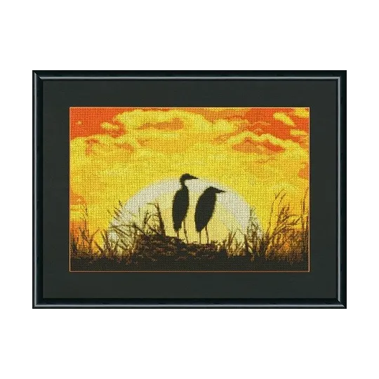 (Ausgelaufen) Kreuzstichset "Störche" 30,9x44,9 cm S/Z034