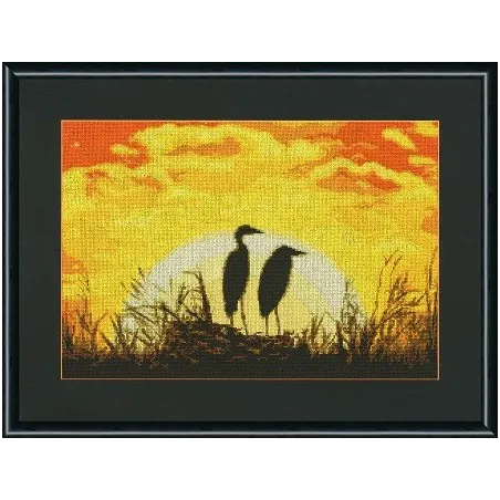 (Ausgelaufen) Kreuzstichset "Störche" 30,9x44,9 cm S/Z034