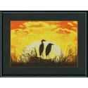 (Discontinued) Cross stitch kit "Storks" 30.9x44.9 cm S/Z034