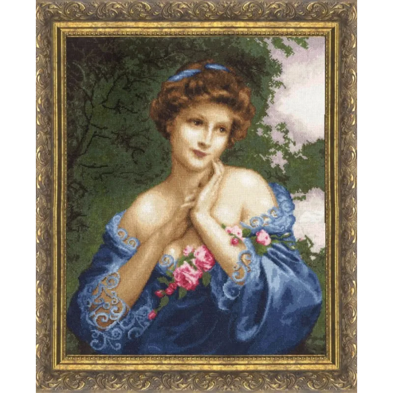 (Discontinued) Cross stitch kit "Summer Rose" 45x36.4 cm S/MK011