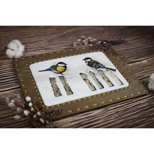 Cross stitch kit "Winter gatherings" 15 × 28.5 cm S/Z059