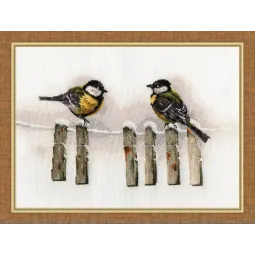 Cross stitch kit "Winter gatherings" 15 × 28.5 cm S/Z059