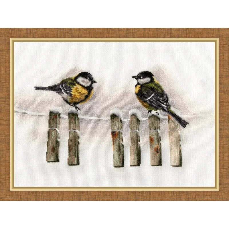 Cross stitch kit "Winter gatherings" 15 × 28.5 cm S/Z059