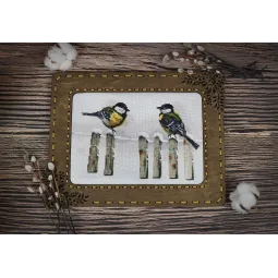 Cross stitch kit "Winter gatherings" 15 × 28.5 cm S/Z059