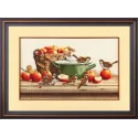 Cross stitch kit "Sparrows and apples" 21.2×39 cm S/Z060