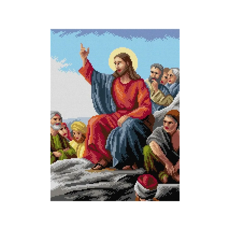 Tapisserie toile La Sermon sur la montagne (d'après Carl Heinrich Bloch (fragment)) 30x40 SA3220