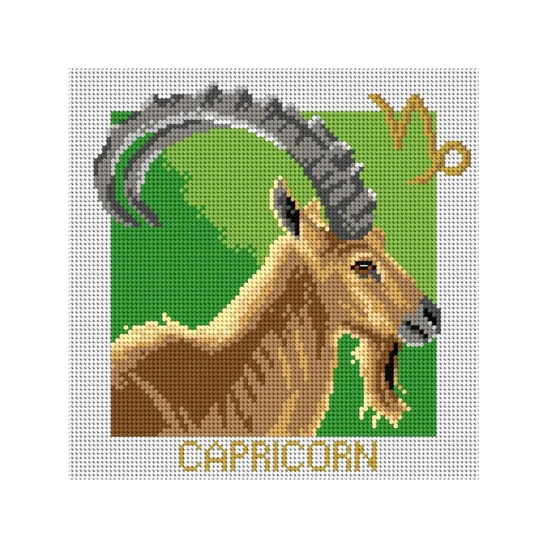 Toile de tapisserie Signes du zodiaque - Capricorne 24x30 SA3198