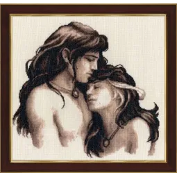 (Discontinued) Cross stitch kit "Lovers" 35x32 cm S/GT030