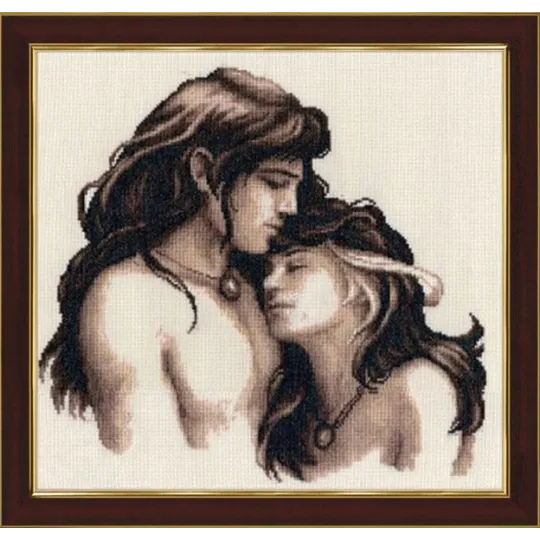 (Discontinued) Cross stitch kit "Lovers" 35x32 cm S/GT030