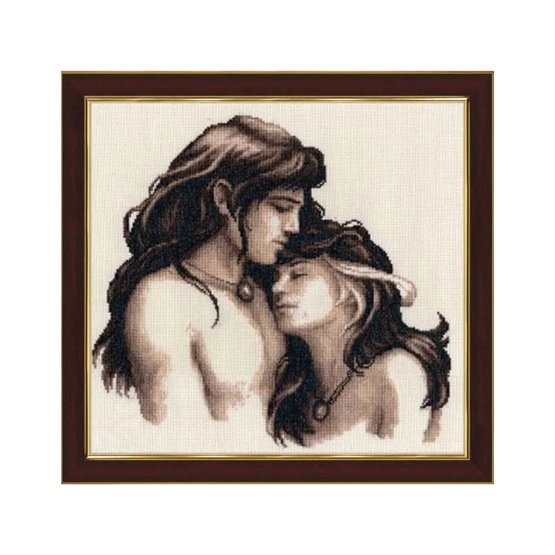 (Nicht mehr lieferbar) Kreuzstich-Set "Liebende" 35x32 cm S/GT030