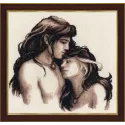 (Discontinued) Cross stitch kit "Lovers" 35x32 cm S/GT030