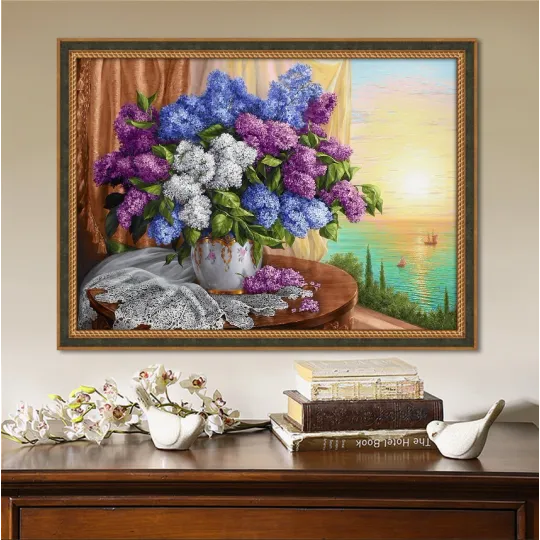 Lilas près de la fenêtre 70*50 cm AM1819