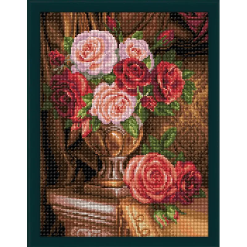 Diamond painting kit Noble Roses 30x40 cm AM1731