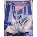 SALE Diamond painting kit Swan Pair 50x67 cm AZ-197