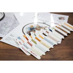 Kryželiu siuvinėjimo rinkinys su lanku Bengalijos katė 16x16cm SBC210