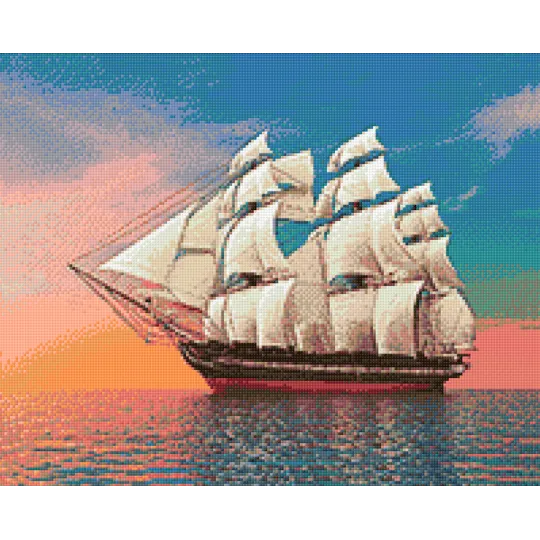 Schiff im Meer 50*40 WD3050 (D)