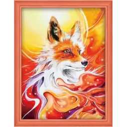 Набор для алмазной вышивки "Огненная лиса" 30*40 см AM1555