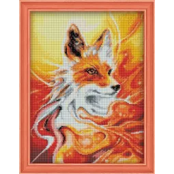 Набор для алмазной вышивки "Огненная лиса" 30*40 см AM1555