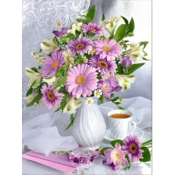 Diamond painting kit "Alstroemeria and gerberas" 30*40 cm AM1874