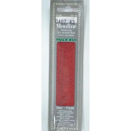 Medvilniniai siuvinėjimo siūlai, 10m M017/0407