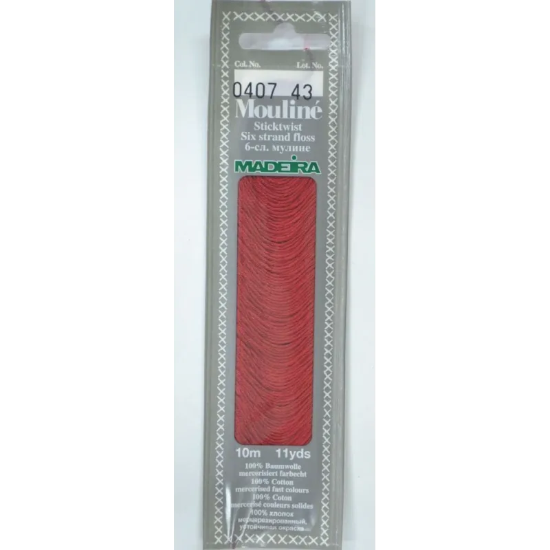Medvilniniai siuvinėjimo siūlai, 10m M017/0407