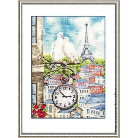 (Discontinued) Cross stitch kit "Spring in Paris" 27.4 x 19.8 cm S/DL023