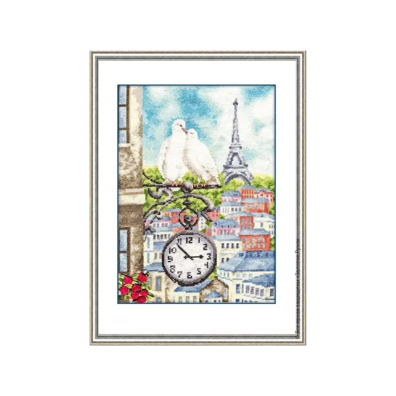 (Discontinued) Cross stitch kit "Spring in Paris" 27.4 x 19.8 cm S/DL023