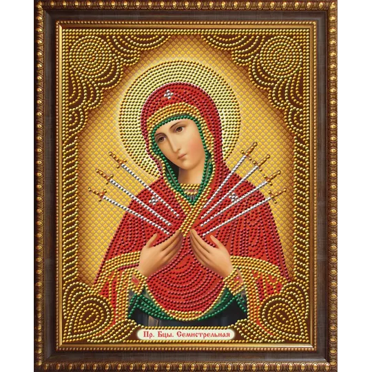 Deimantų tapybos rinkinys Ikona Septynios rodyklės 22*28 cm AZ-5011