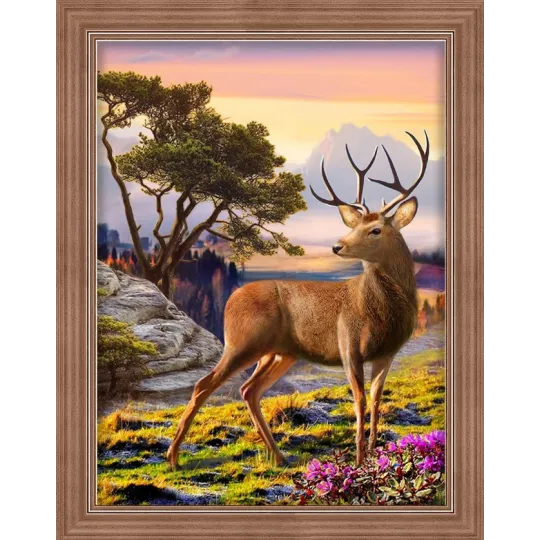 Deimantinio dažymo rinkinys Noble Deer 30x40 cm AM1692