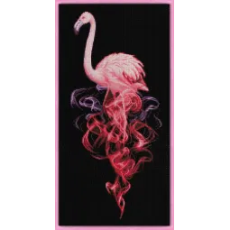 Deimantinės tapybos rinkinys Flamingo dūmuose 30x60 cm AM1829